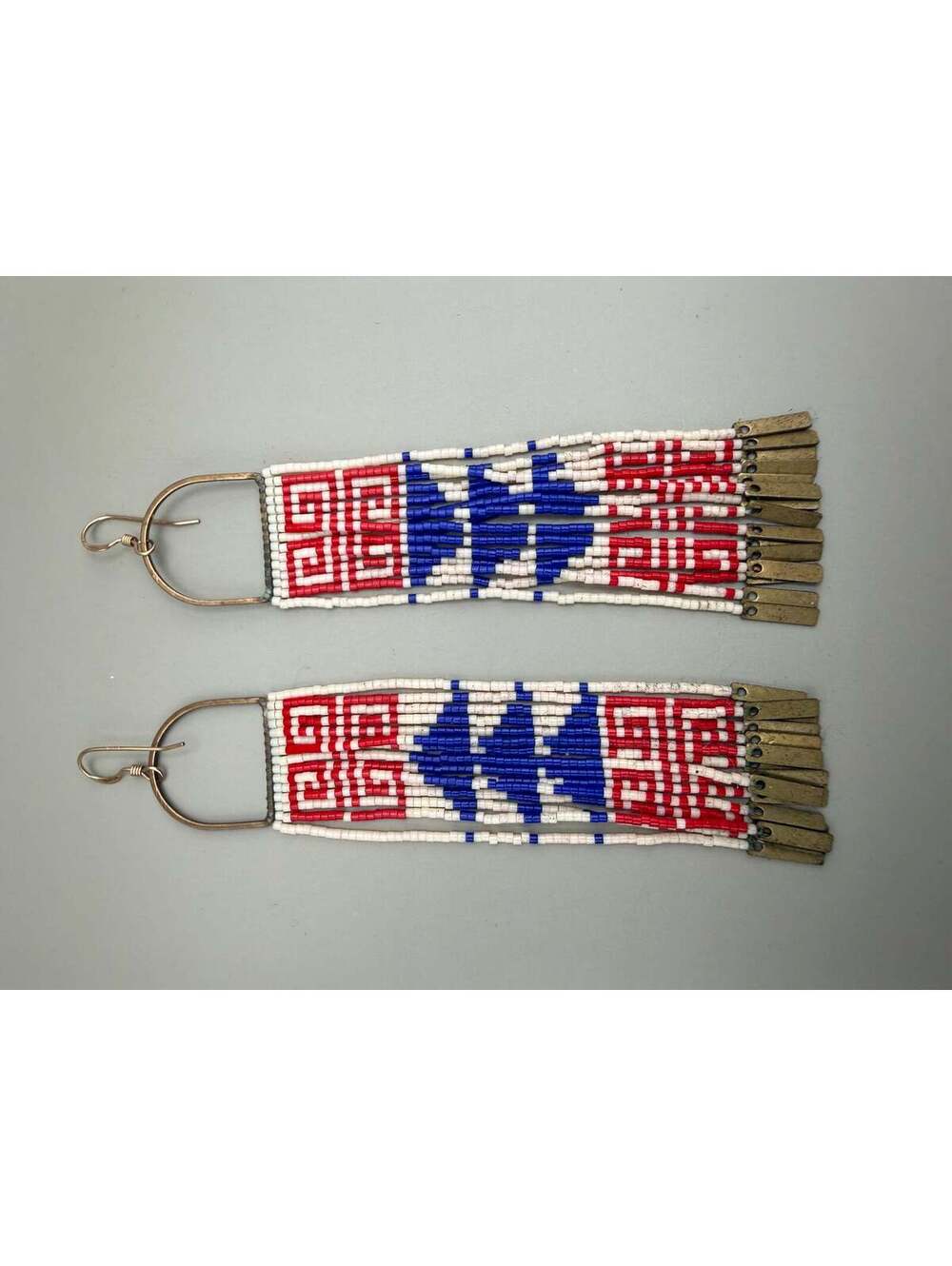 Huckleberry Woman “Changing Directions” Hand-Beaded Fringe EarringsSignature Art